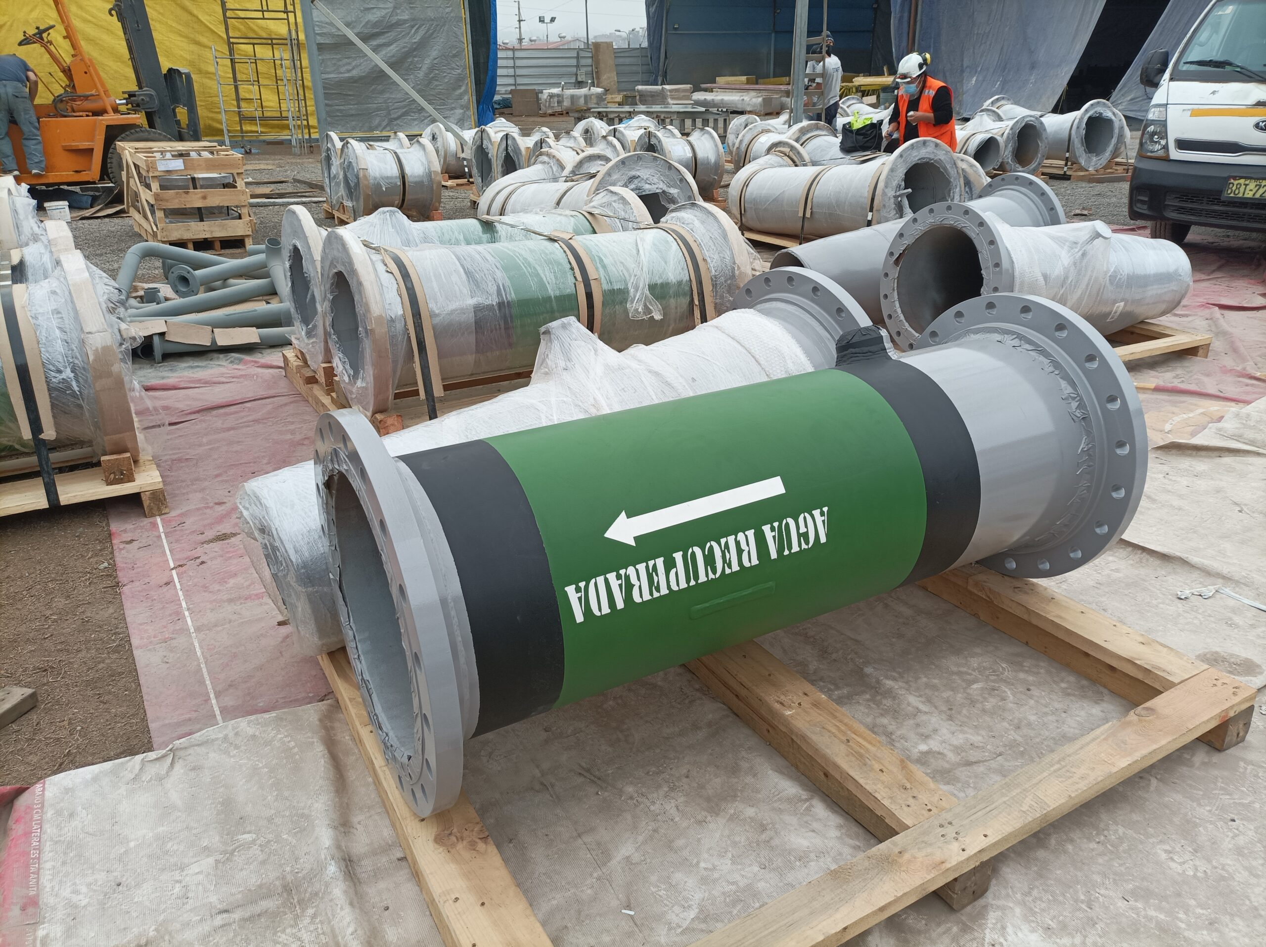 Granallado y Pintado de Spools para Mineria